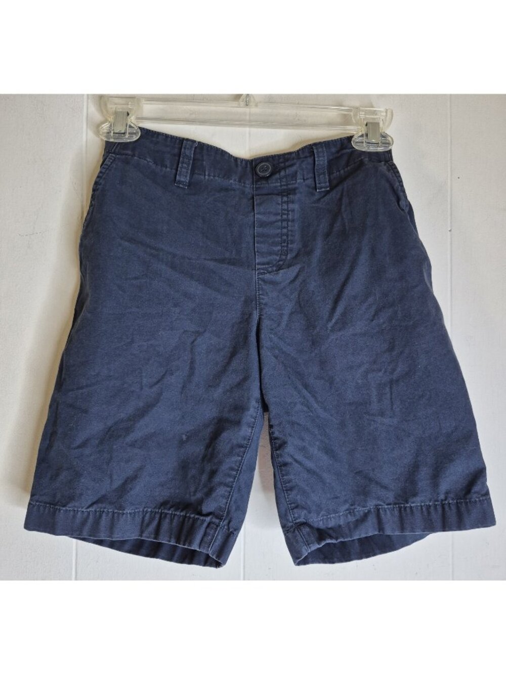 Lands End Navy Blue Casual School Uniform Shorts Youth Boys Size L (10-12)